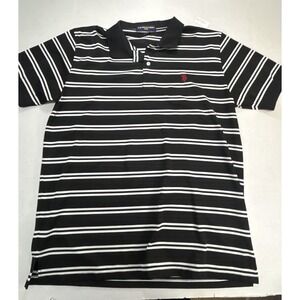 US Polo Assn polo shirt Men's size Large black/white‎